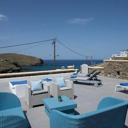 度假居 Ultramare Mykonos Beachfront House With 2 Outdoor Tubs 帕诺尔莫斯米科诺斯