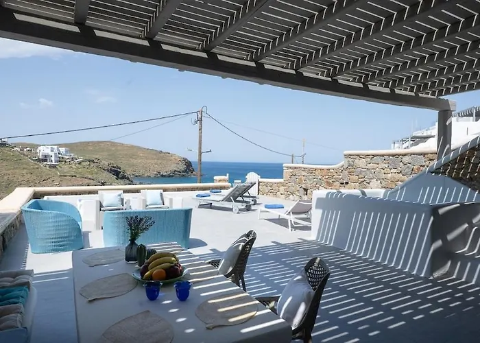 Ferienhaus Ultramare Mykonos Beachfront House With 2 Outdoor Tubs Panormos (Mykonos)