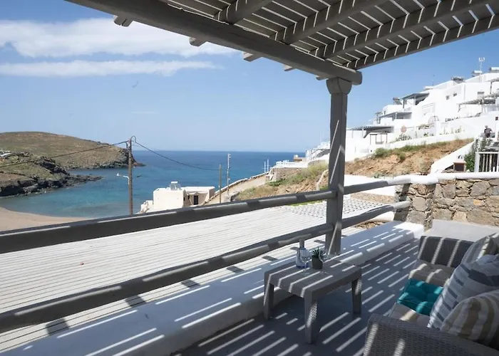 Nyaraló Ultramare Mykonos Beachfront House With 2 Outdoor Tubs Pánormosz Mikónu