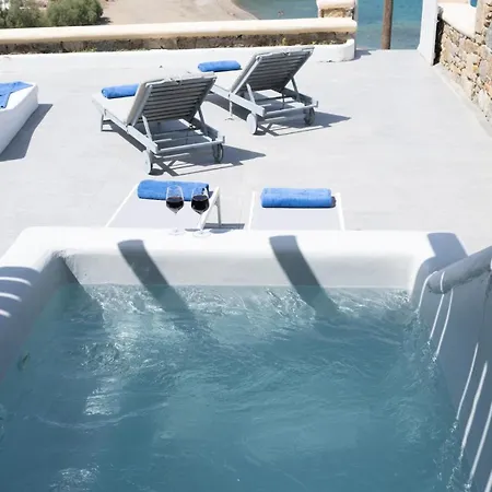 Ultramare Mykonos Beachfront House With 2 Outdoor Tubs *